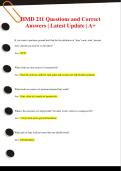 HMD 211 Exam Questions and Correct Answers 2025&sol;2026 &ndash; Complete Study Guide