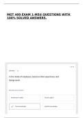 MGT 409 EXAM 1-MSU QUESTIONS WITH 100&percnt; SOLVED ANSWERS&period;