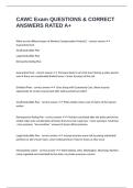CAWC Exam QUESTIONS & CORRECT ANSWERS RATED A&plus;