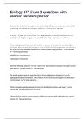 Biology 107 Exam 3 questions with verified answers passed