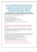 HCCA CHC CERTIFIED IN HEALTHCARE COMPLIANCE EXAM QUESTIONS AND VERIFIED ANSWERS &vert; REAL 2025&sol;2026 SCENARIOS&comma; MULTIPLE CHOICE QUESTIONS & ANSWER KEY INCLUDED
