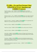 PN 3006 -- Pre and Post-Partum Client  UPDATED ACTUAL  Questions and  CORRECT Answers 