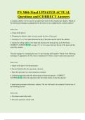 PN 3006 Final UPDATED ACTUAL   Questions and CORRECT Answers 