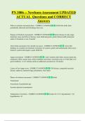 PN 3006 -- Newborn Assessment UPDATED  ACTUAL  Questions and CORRECT  Answers 
