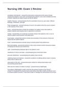 Nursing 190- Exam 1 Review Questions and Answers 100&percnt; Correct