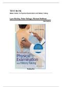  Complete Test Bank for Bates&rsquo; Guide to Physical Examination and History Taking &lpar;13th Edition&comma; Bickley&rpar; Complete Questions and Answers &vert;PDF