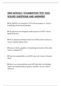 68W MODULE 1 EXAMINATION TEST 2026 SOLVED QUESTIONS AND ANSWERS