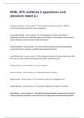 BIOL 370 midterm 1 questions and answers rated A&plus;