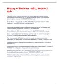History of Medicine - ASU&comma; Module 2 quiz Questions and Answers Best rated A&plus; Guaranteed Success Latest Update