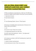 ACG 3113 FINAL EXAM SCRIPT 2026 COMPLETE QUESTIONS AND CORRECT SOLUTIONS GUARANTEED PASS