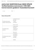 AMCA NAC QUESTIONS Exam &lpar;2025&rpar; UPDATE Verified Questions And Answers &vert; With 100&percnt; Correct Answers graded A&plus; Guaranteed Success&excl;&excl;