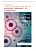 TEST BANK For Canadian Fundamentals of Nursing 7th Edition By Potter and Perry's &vert; Verified Chapter's 1 - 48 &vert; Complete&vert;&vert;Latest5