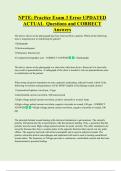 NPTE&colon; Practice Exam 3 Error UPDATED  ACTUAL  Questions and CORRECT  Answers 