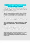 2025 Learn Test Pass Questions with Accurate Answers
