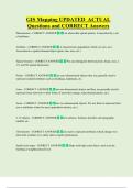 GIS Mapping UPDATED  ACTUAL   Questions and CORRECT Answers 