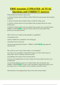 ERSI Associate 2 UPDATED  ACTUAL   Questions and CORRECT Answers