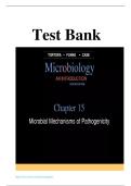 Test Bank for Microbiology - Chapter 15&colon; Microbial Mechanisms of Pathogenicity &vert; Complete Exam Questions and Answers &lpar;Graded A&plus;&rpar;