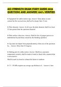 ACI STRENGTH EXAM STUDY GUIDE 2026 QUESTIONS AND ANSWERS 100&percnt; VERIFIED