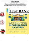 Test Bank for Accounting Information Systems&colon; Connecting Careers&comma; Systems&comma; and Analytics 1st Edition by Arline A&period; Savage &vert; Complete Exam Prep 2025&ndash;2026
