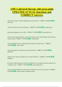 AMCA physical therapy aide prep guide  UPDATED ACTUAL Questions and  CORRECT Answers