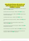 Physical Therapy Aide Practice Exam A-1  UPDATED ACTUAL Questions and  CORRECT Answers 