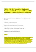 NR328 &sol; NR 328 Pediatric Nursing Exam 1 Questions and Verified Answers &vert; 100 out of 100 &vert; Graded A&plus; &vert; Updated 2026-2027 &vert; Chamberlain