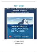 Test bank for Auditing & Assurance Services  all chapters covered and graded A&plus;  100&percnt;