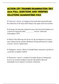 ACTION CPT TRAINER EXAMINATION TEST 2026 FULL QUESTIONS AND VERIFIED SOLUTIONS GUARANTEED PASS