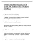 ADC EXAM CERTIFICATION EVALUATION EXAMS 2026 QUESTIONS AND SOLUTIONS GRADED A&plus;