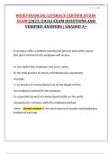 W&excl;SE FINANCIAL LITERACY CERTIFICATION EXAM &lpar;2025&sol;2026&rpar; EXAM QUESTIONS AND VERIFIED ANSWERS &vert; GRADED A&plus; 
