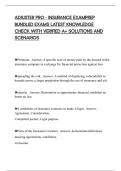 ADJUSTER PRO - INSURANCE EXAMPREP BUNDLED EXAMS LATEST KNOWLEDGE CHECK WITH VERIFIED A&plus; SOLUTIONS AND SCENARIOS