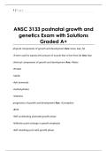 ANSC 3133 postnatal growth and  genetics Exam with Solutions  Graded A&plus; 