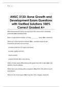 ANSC 3133&colon; Bone Growth and  Development Exam Questions  with Verified Solutions 100&percnt;  Correct Graded A&plus; 