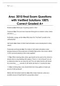 Ansc 3010 final Exam Questions  with Verified Solutions 100&percnt;  Correct Graded A&plus; 