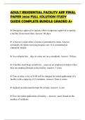 ADULT RESIDENTIAL FACILITY ARF FINAL PAPER 2026 FULL SOLUTION STUDY GUIDE COMPLETE BUNDLE GRADED A&plus;