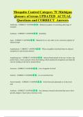 Mosquito Control Category 7F Michigan  glossary of terms UPDATED  ACTUAL  Questions and CORRECT  Answers 