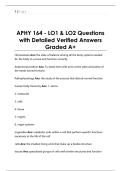 APHY 164 - LO1 & LO2 Questions  with Detailed Verified Answers  Graded A&plus;