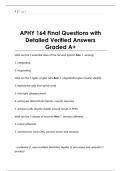 APHY 164 Final Questions with  Detailed Verified Answers  Graded A&plus; 