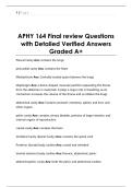 APHY 164 Final review Questions  with Detailed Verified Answers  Graded A&plus; 