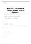 APHY 164 Questions with  Detailed Verified Answers  Graded A&plus;