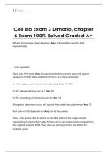 Cell Bio Exam 3 Dimario&comma; chapter  6 Exam 100&percnt; Solved Graded A&plus; 
