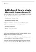 Cell Bio Exam 3 Dimario&comma; chapter  8 Exam with Answers Graded A&plus;
