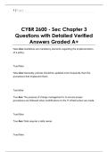 CYBR 2600 - Sec Chapter 3  Questions with Detailed Verified  Answers Graded A&plus;