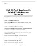 DMS 206 Final Questions with  Detailed Verified Answers  Graded A&plus; 
