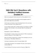 DMS 206 Test 2 Questions with  Detailed Verified Answers  Graded A&plus; 