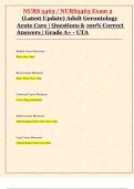 NURS 5463 &sol; NURS5463 Exam 2 &lpar;Latest Update&rpar; Adult Gerontology Acute Care &vert; Questions & 100&percnt; Correct Answers &vert; Grade A&plus; - UTA