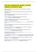CRJ 201 JOHNSTON&colon; EXAM 3 STUDY GUIDE ACCURATE 100&percnt;  