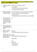 Good Clinical Practice &lpar;GCP&rpar; and Clinical Trials UPDATED ACTUAL  Questions and CORRECT  Answers