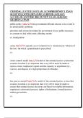 CRIMINAL JUSTICE 101 EXAM 1 COMPREHENSIVE EXAM  QUESTIONS WITH DETAILED VERIFIED AND 100&percnt;  ACCURATE ANSWERS BRAND NEW EXAM ALREADY  GRADED A&plus; PASS