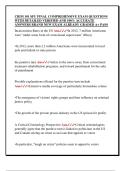 CRIM 101 SFU FINAL COMPREHENSIVE EXAM QUESTIONS  WITH DETAILED VERIFIED AND 100&percnt; ACCURATE  ANSWERS BRAND NEW EXAM ALREADY GRADED A&plus; PASS